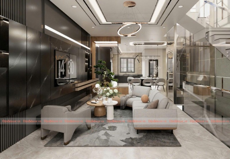 Mẫu phòng khách hiện đại sang trọng Vũng Tàu